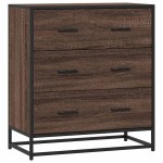 vidaXL Dulap, stejar maro, 68x35x76 cm, lemn prelucrat și metal