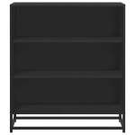 vidaXL Dulap, negru, 68x35x76 cm, lemn prelucrat și metal