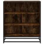 vidaXL Dulap, stejar fumuriu, 68x35x76 cm, lemn prelucrat și metal