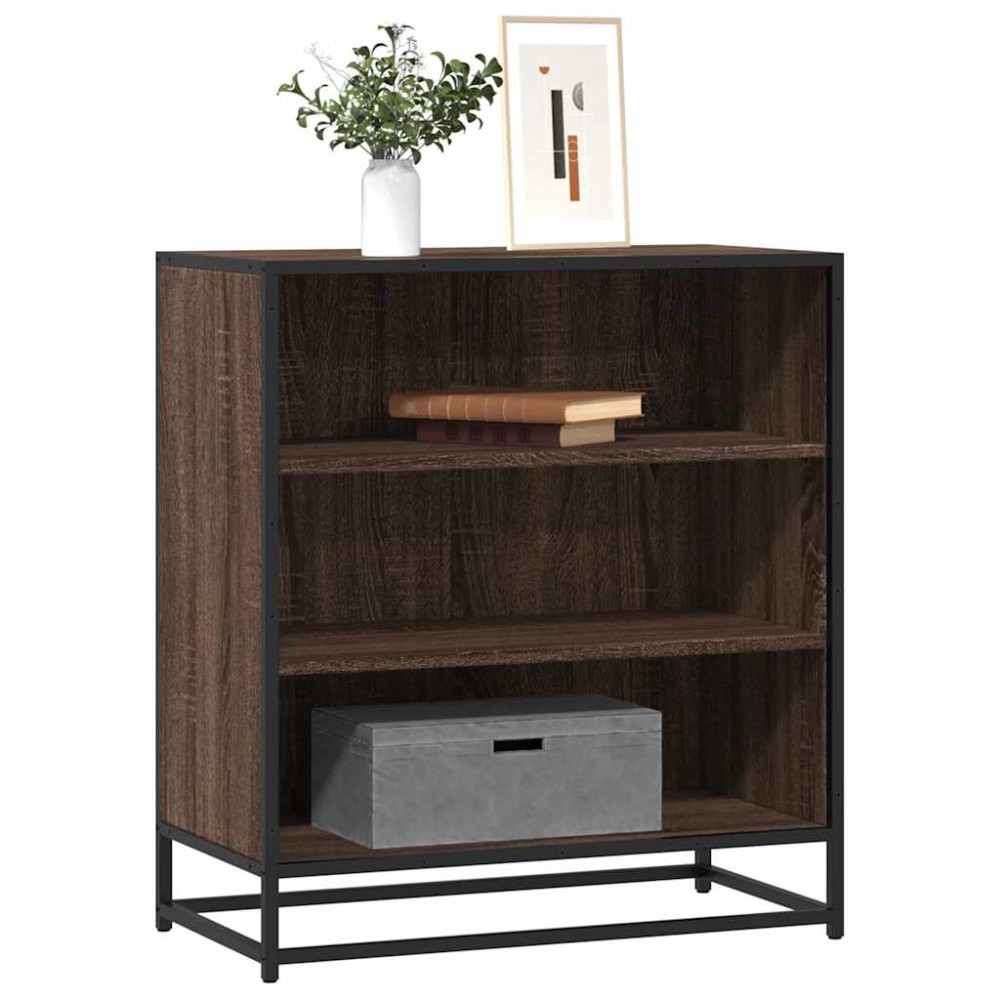 vidaXL Dulap, stejar maro, 68x35x76 cm, lemn prelucrat și metal