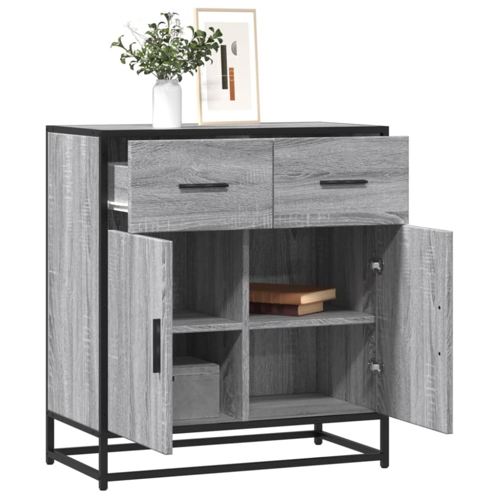 vidaXL Bufetă gri Sonoma 68x35x76 cm din lemn prelucrat
