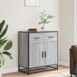 vidaXL Bufetă gri Sonoma 68x35x76 cm din lemn prelucrat