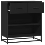 vidaXL Bufetă neagră 68x35x76 cm lemn prelucrat