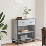 vidaXL Bufetă gri Sonoma 68x35x76 cm din lemn prelucrat