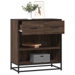 vidaXL Bufetă Stejar maro 68x35x76 cm Lemn prelucrat vidaXL Bufetă Stejar maro 68x35x76 cm Lemn prelucrat