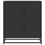 vidaXL Bufetă neagră 68x35x76 cm lemn prelucrat