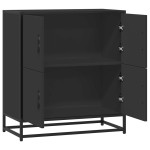 vidaXL Bufetă neagră 68x35x76 cm lemn prelucrat