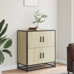 vidaXL Bufetă Stejar Sonoma 68x35x76 cm Lemn prelucrat
