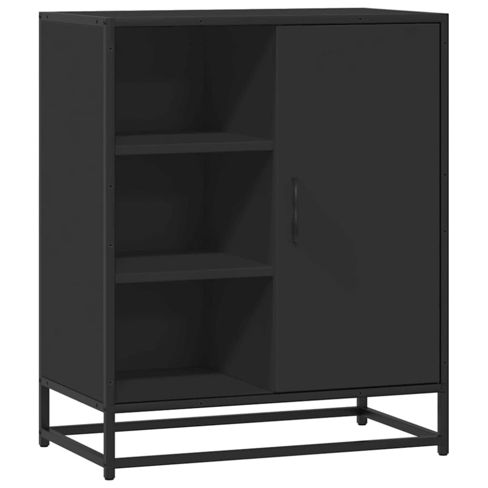 vidaXL Servantă, negru, 62x35x76 cm, lemn prelucrat