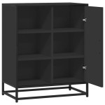 vidaXL Servantă, negru, 62x35x76 cm, lemn prelucrat