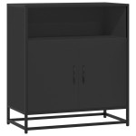 vidaXL Bufetă neagră 68x35x76 cm lemn prelucrat vidaXL Bufetă neagră 68x35x76 cm lemn prelucrat