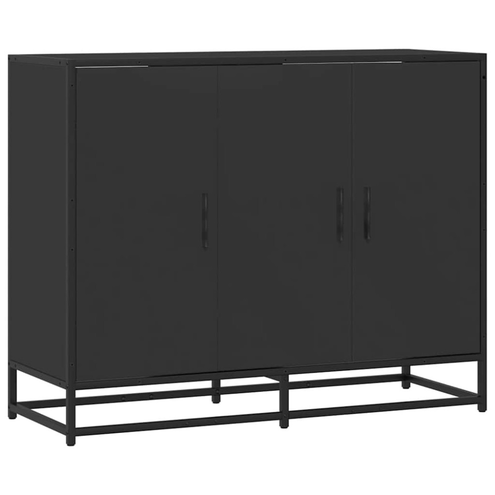 vidaXL Servantă, negru, 94x35x76 cm, lemn prelucrat