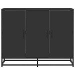 vidaXL Servantă, negru, 94x35x76 cm, lemn prelucrat