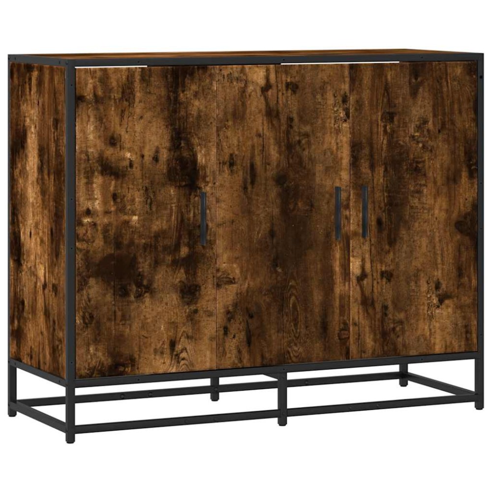 vidaXL Dulap, stejar fumuriu, 94x35x76 cm, lemn prelucrat