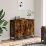 vidaXL Dulap, stejar fumuriu, 94x35x76 cm, lemn prelucrat