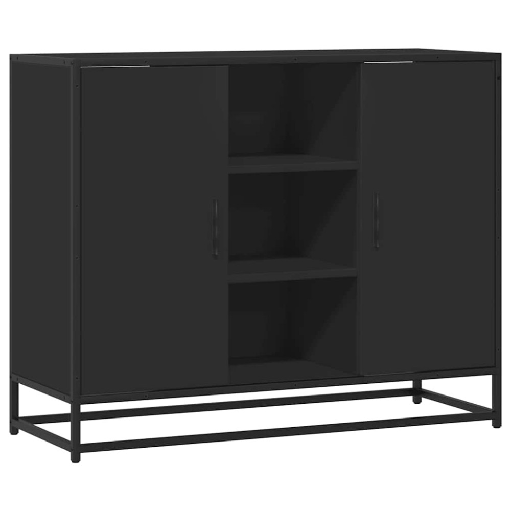 vidaXL Servantă, negru, 92x35x76 cm, lemn prelucrat