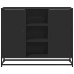vidaXL Servantă, negru, 92x35x76 cm, lemn prelucrat vidaXL Servantă, negru, 92x35x76 cm, lemn prelucrat