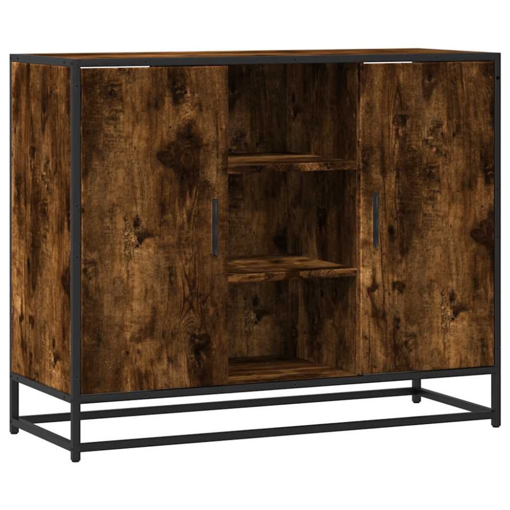 vidaXL Servantă, stejar fumuriu, 92x35x76 cm, lemn compozit