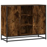 vidaXL Servantă, stejar fumuriu, 92x35x76 cm, lemn compozit