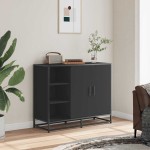 vidaXL Servantă, negru, 92x35x76 cm, lemn prelucrat