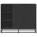 vidaXL Servantă, negru, 92x35x76 cm, lemn prelucrat