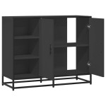 vidaXL Servantă, negru, 92x35x76 cm, lemn prelucrat