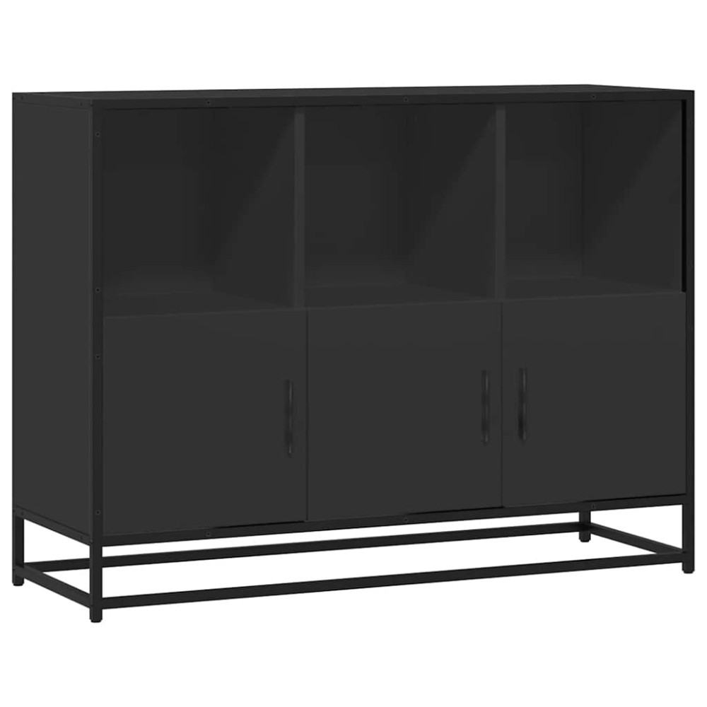 vidaXL Dulap, negru, 100x35x76 cm, lemn prelucrat