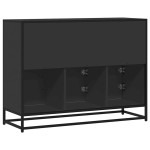 vidaXL Dulap, negru, 100x35x76 cm, lemn prelucrat