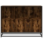 vidaXL Dulap, stejar fumuriu, 100x35x76 cm, lemn compozit