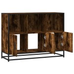 vidaXL Dulap, stejar fumuriu, 100x35x76 cm, lemn compozit