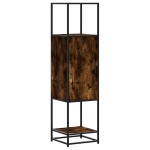 vidaXL Dulapuru stejar afumat 35,5x35x139 cm lemn și metal prelucrat vidaXL Dulapuru stejar afumat 35,5x35x139 cm lemn și metal prelucrat