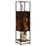 vidaXL Dulapuru stejar afumat 35,5x35x139 cm lemn și metal prelucrat vidaXL Dulapuru stejar afumat 35,5x35x139 cm lemn și metal prelucrat