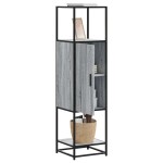vidaXL Dulap nalt gri Sonoma 35,5x35x139 cm lemn prelucrat
