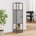 vidaXL Dulap nalt gri Sonoma 35,5x35x139 cm lemn prelucrat