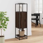 vidaXL Dulapuru stejar maro 35,5x35x139 cm lemn și metal prelucrat vidaXL Dulapuru stejar maro 35,5x35x139 cm lemn și metal prelucrat