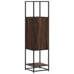 vidaXL Dulapuru stejar maro 35,5x35x139 cm lemn și metal prelucrat vidaXL Dulapuru stejar maro 35,5x35x139 cm lemn și metal prelucrat