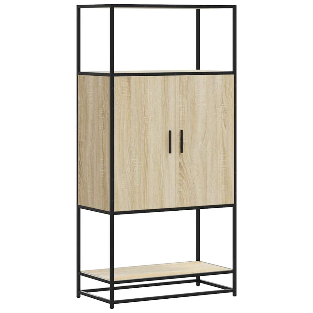 vidaXL Dulapuru Stejar Sonoma 68x35x139 cm lemn și metal prelucrat