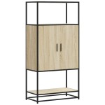 vidaXL Dulapuru Stejar Sonoma 68x35x139 cm lemn și metal prelucrat vidaXL Dulapuru Stejar Sonoma 68x35x139 cm lemn și metal prelucrat