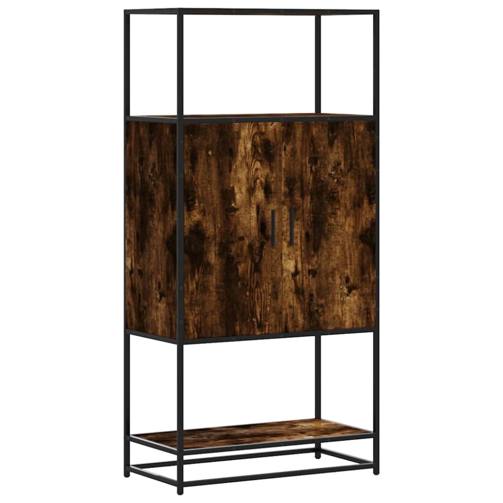vidaXL Dulapuru stejar afumat 68x35x139 cm lemn și metal prelucrat