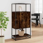 vidaXL Dulapuru stejar afumat 68x35x139 cm lemn și metal prelucrat vidaXL Dulapuru stejar afumat 68x35x139 cm lemn și metal prelucrat
