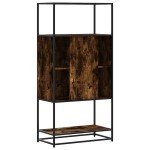 vidaXL Dulapuru stejar afumat 68x35x139 cm lemn și metal prelucrat vidaXL Dulapuru stejar afumat 68x35x139 cm lemn și metal prelucrat