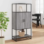 vidaXL Dulap nalt gri Sonoma 68x35x139 cm lemn prelucrat
