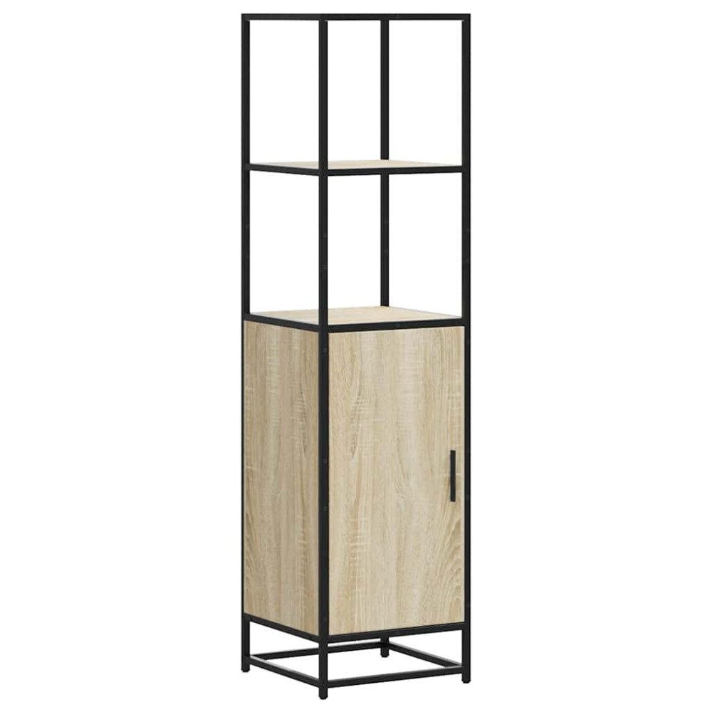 vidaXL Dulapuru Stejar Sonoma 35,5x35x139 cm lemn și metal prelucrat
