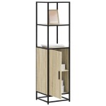 vidaXL Dulapuru Stejar Sonoma 35,5x35x139 cm lemn și metal prelucrat vidaXL Dulapuru Stejar Sonoma 35,5x35x139 cm lemn și metal prelucrat