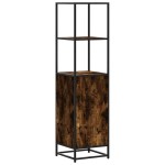 vidaXL Dulapuru stejar afumat 35,5x35x139 cm lemn și metal prelucrat vidaXL Dulapuru stejar afumat 35,5x35x139 cm lemn și metal prelucrat