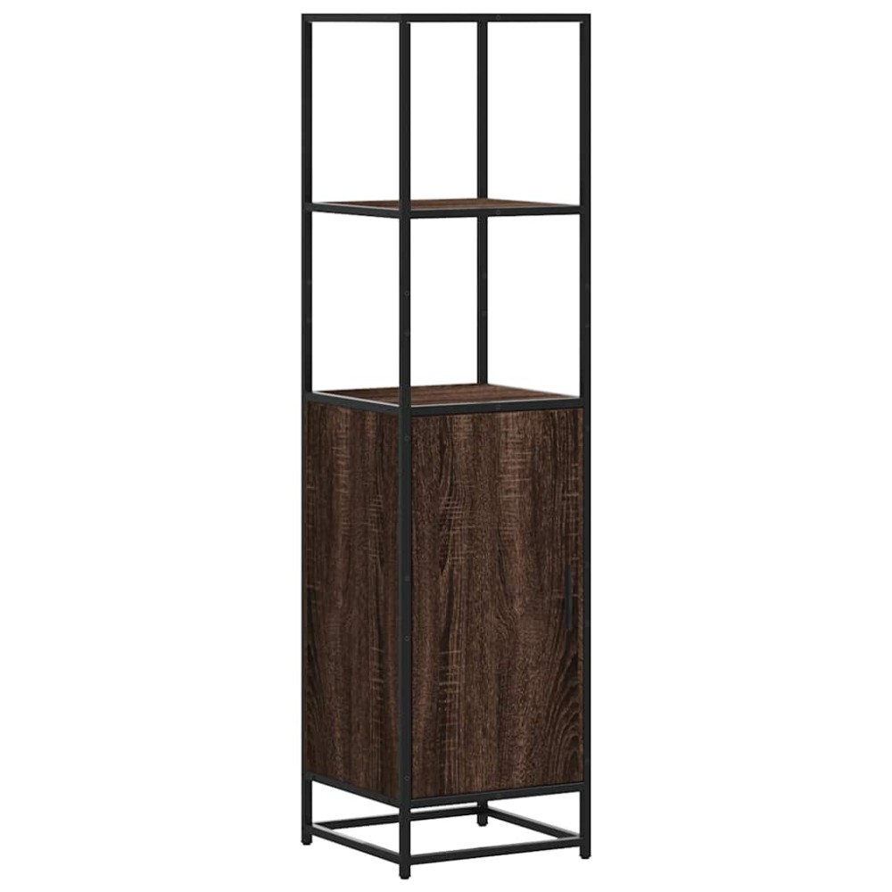 vidaXL Dulapuru stejar maro 35,5x35x139 cm lemn și metal prelucrat