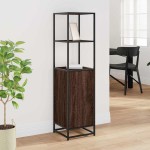 vidaXL Dulapuru stejar maro 35,5x35x139 cm lemn și metal prelucrat vidaXL Dulapuru stejar maro 35,5x35x139 cm lemn și metal prelucrat