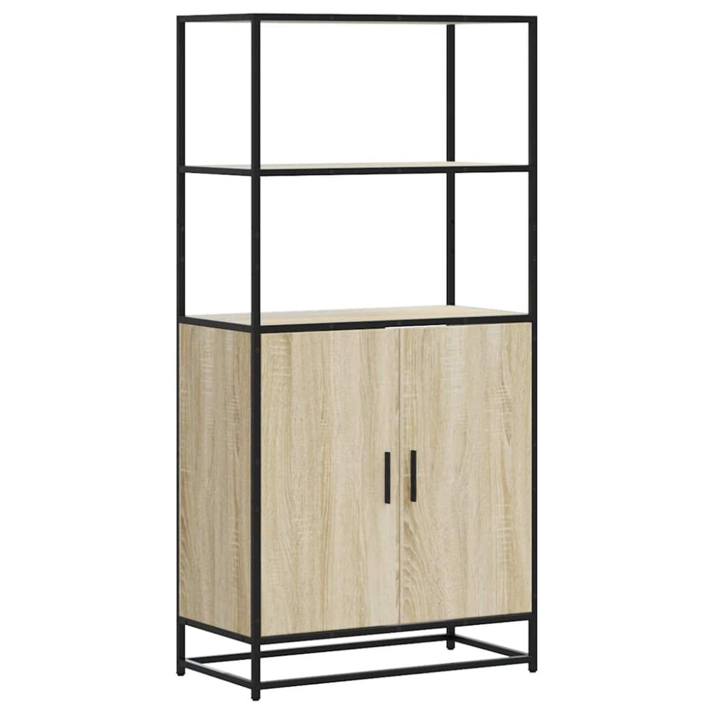 vidaXL Dulapuru Stejar Sonoma 68x35x139 cm lemn și metal prelucrat