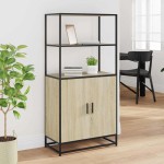 vidaXL Dulapuru Stejar Sonoma 68x35x139 cm lemn și metal prelucrat vidaXL Dulapuru Stejar Sonoma 68x35x139 cm lemn și metal prelucrat