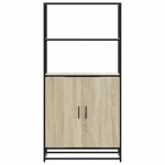 vidaXL Dulapuru Stejar Sonoma 68x35x139 cm lemn și metal prelucrat vidaXL Dulapuru Stejar Sonoma 68x35x139 cm lemn și metal prelucrat